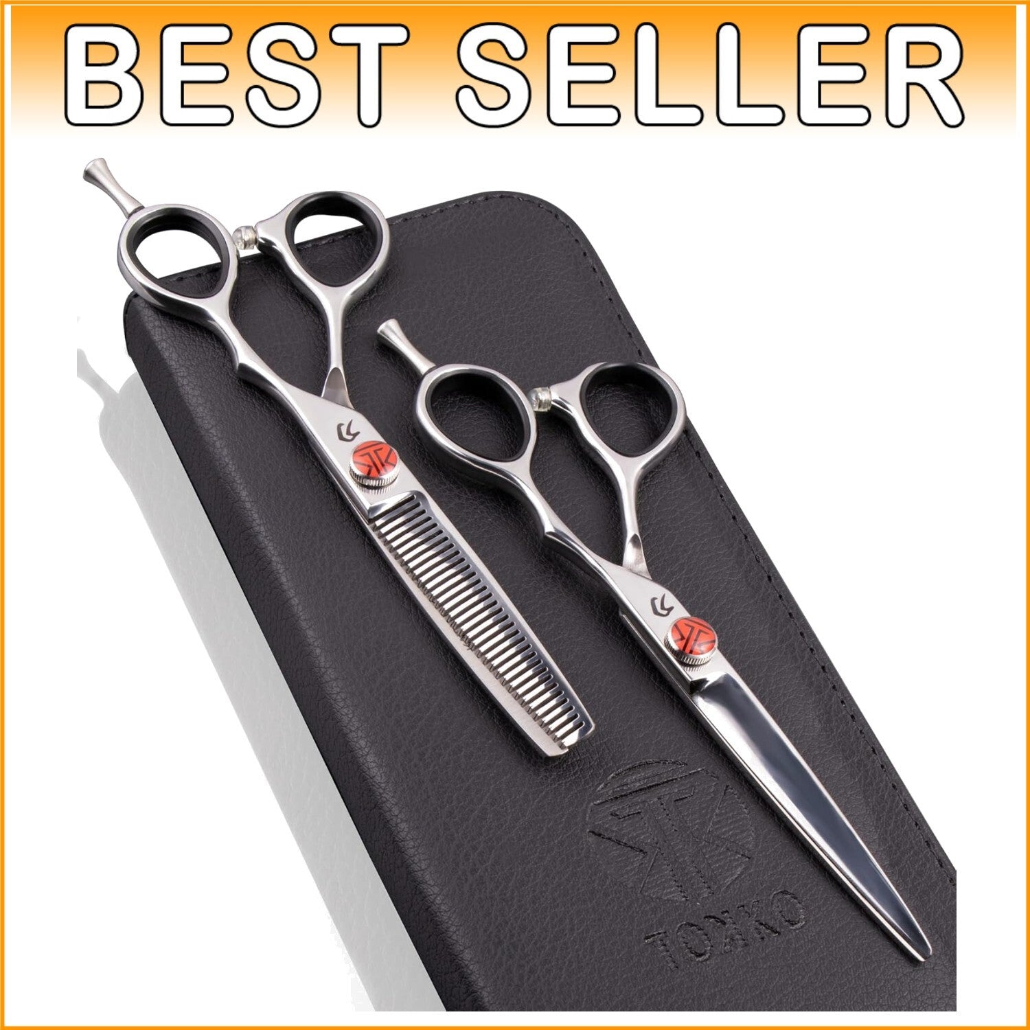 Versatile 6.5" Tokko Hair Shears - Regular and Thinning Scissors for Barbers