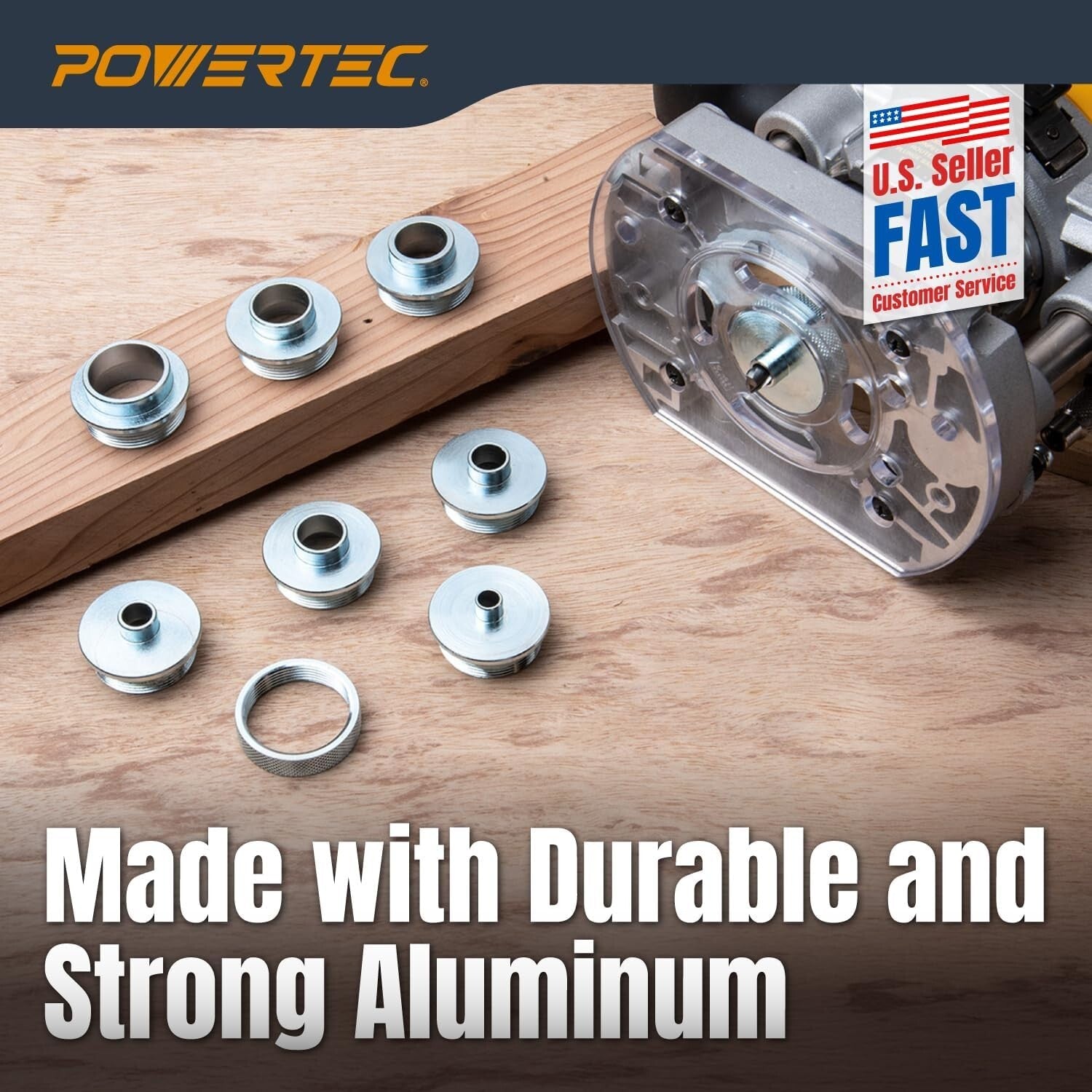 Router Template Guide Bushing Set - Ideal for Porter Cable, DeWalt, Bosch Models