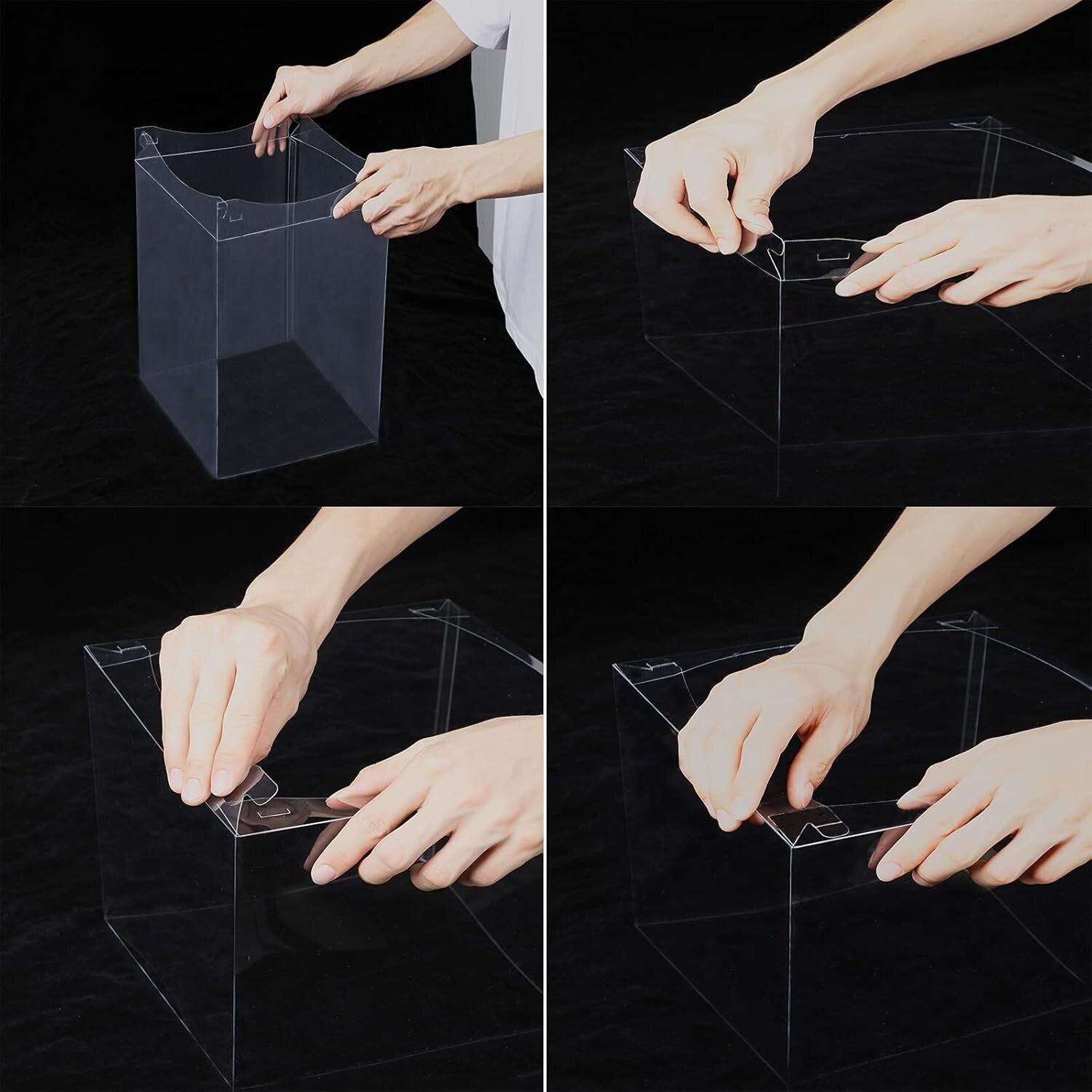 Sturdy 6Pcs Clear Cake Boxes with Ribbon, Elegant Durable Gift Display!