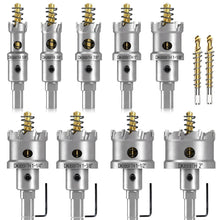 Load image into Gallery viewer, Durable 11-Piece Hole Saw Set with Rust-Resistant Storage Case - Ideal for DIY
