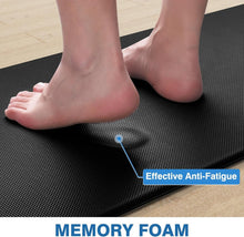 Load image into Gallery viewer, Black Non-Slip Anti-Fatigue Kitchen Mats Set - 17.3"x30" &amp; 17.3"x70" for Comfort