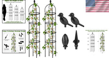 Load image into Gallery viewer, Lightweight 2-Pack 6ft Metal Garden Trellis - Quick Install for Climbing Plants