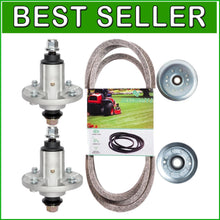 Load image into Gallery viewer, Essential John Deere 48" Deck Rebuild Kit - Spindle 3-Pack &amp; Replacement Pulleys