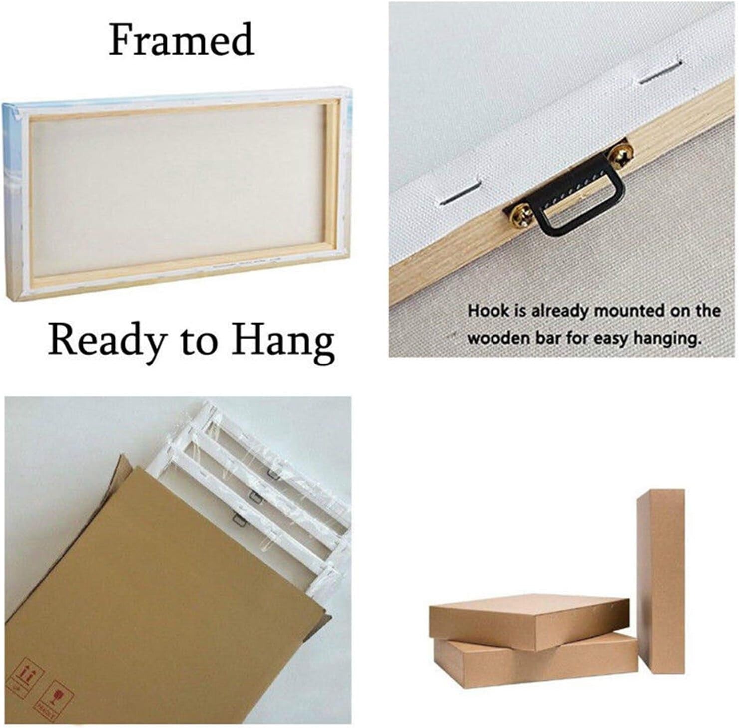 Durable Modern Canvas Art Set - Motivational Quotes for Office & Home (3 pcs)