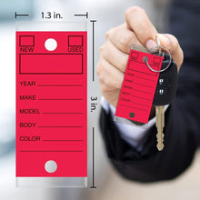 Load image into Gallery viewer, Durable 500 Key Tags with Advanced Seal Technology &amp; Chrome Rings - Red