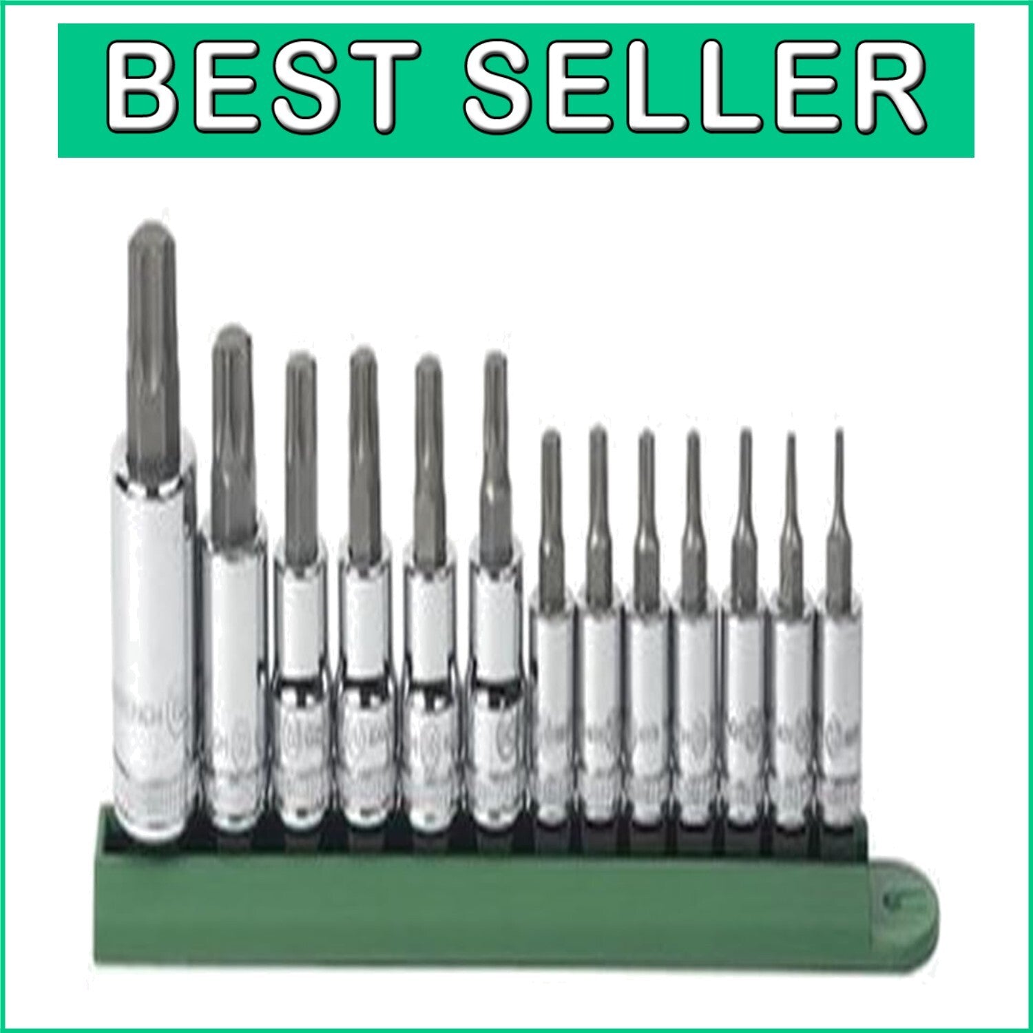 13 Pc Tamper Proof Torx Bit Socket Set - Durable Alloy Steel & Polished Finish