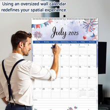 Load image into Gallery viewer, Beautiful Watercolor Extra Large Wall Calendar 2025 - 36x24 Planning Masterpiece