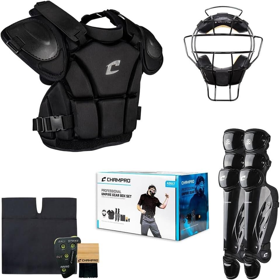 Durable Black Umpire Kit: Essential Gear for Professional Baseball & Softball