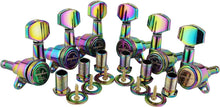 Load image into Gallery viewer, Vibrant Chameleon Rainbow Locking Tuners 3L + 3R for Electric &amp; Acoustic Guitars