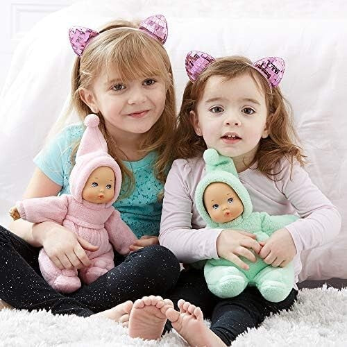 Light Skin Tone 12-Inch Baby Doll in Snuggly Pink Sleeper - Perfect Gift
