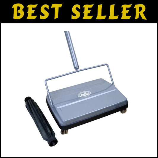 Electrostatic Carpet & Floor Sweeper – Lightweight 9" with Extra Rubber Rotor
