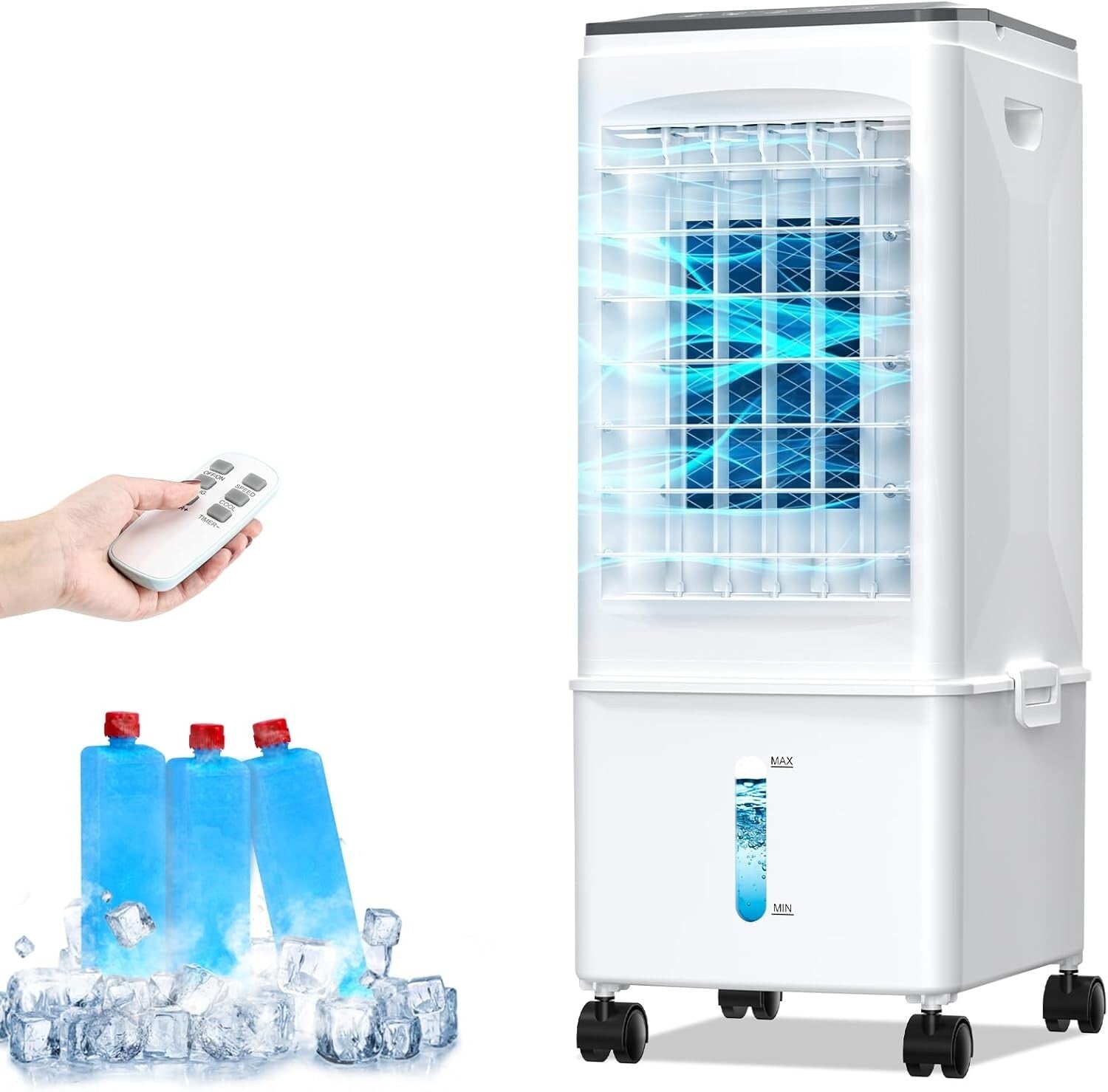 Energy-Saving 2025 Portable AC - 2.5 Gal Tank & Remote Control Convenience