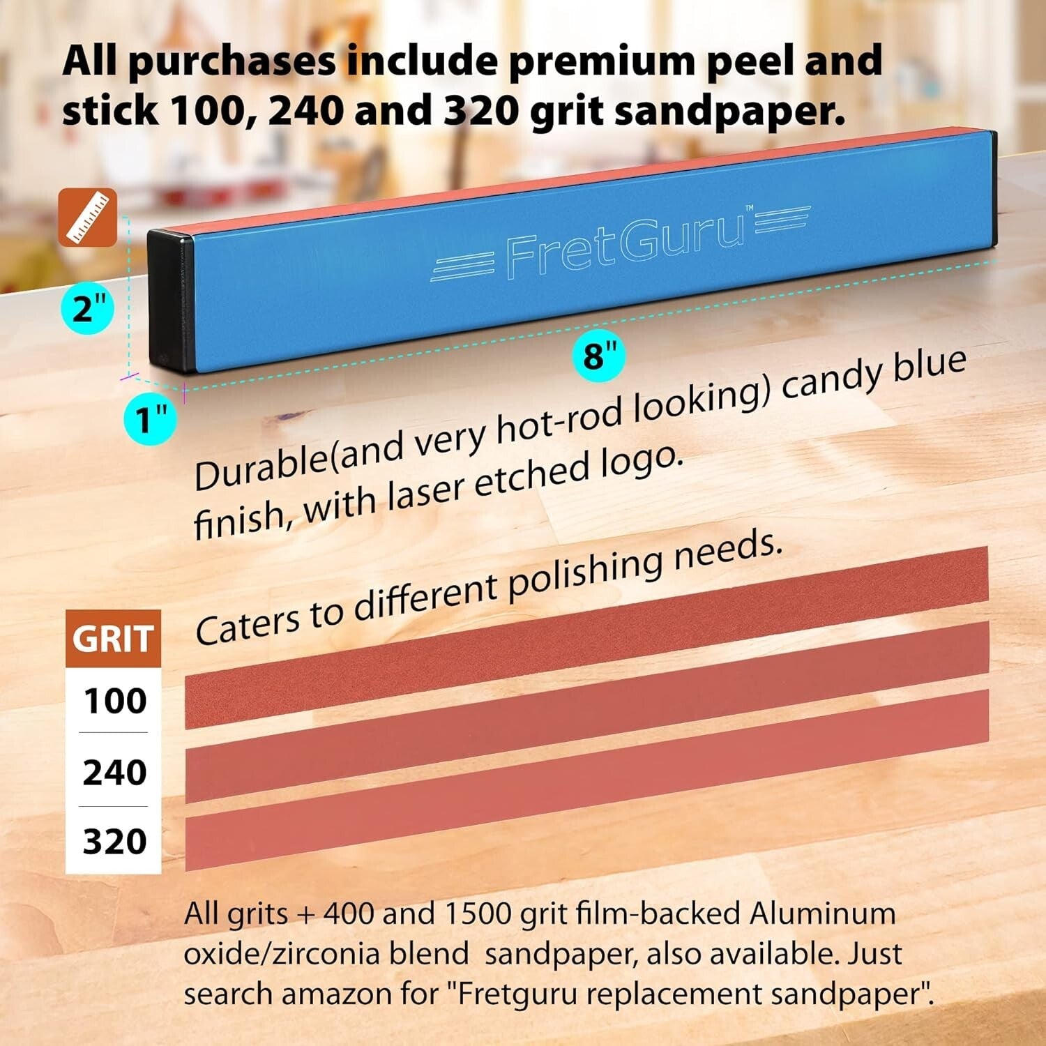 Professional 10" Fret Leveling Beam Tool for Guitar & Short Scale Instruments