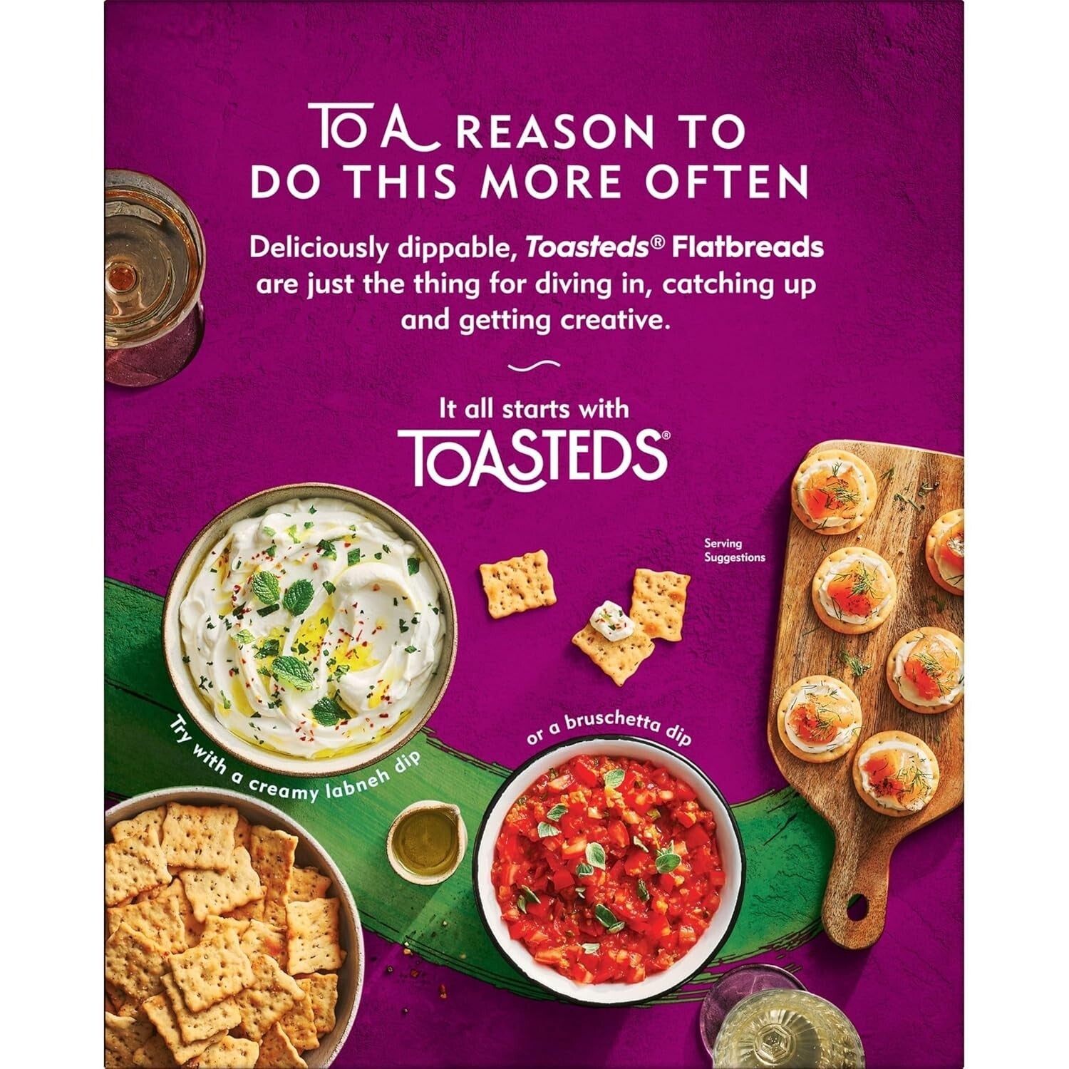 Versatile Italian Herb Flatbreads - Ideal for Dips, Cheese & More - 12 Pack