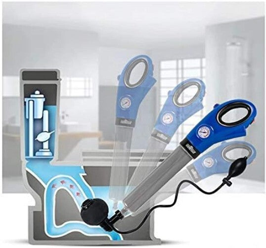 Electric Drain & Toilet Unclogger - Multi-Head InstaPlunge System for Home Use