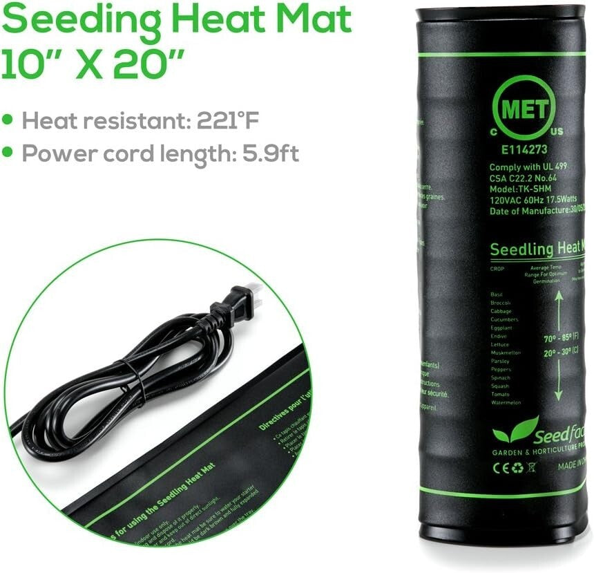 Versatile Indoor Gardening Heat Mat 12 Pack - Safe and Reliable Germination