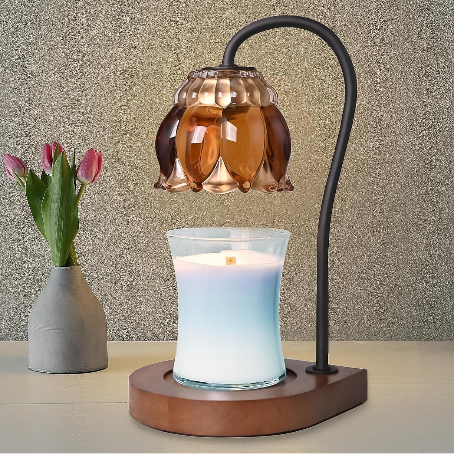 Elegant Candle Lamp with Adjustable Brightness and Timer - Home Decor Essential