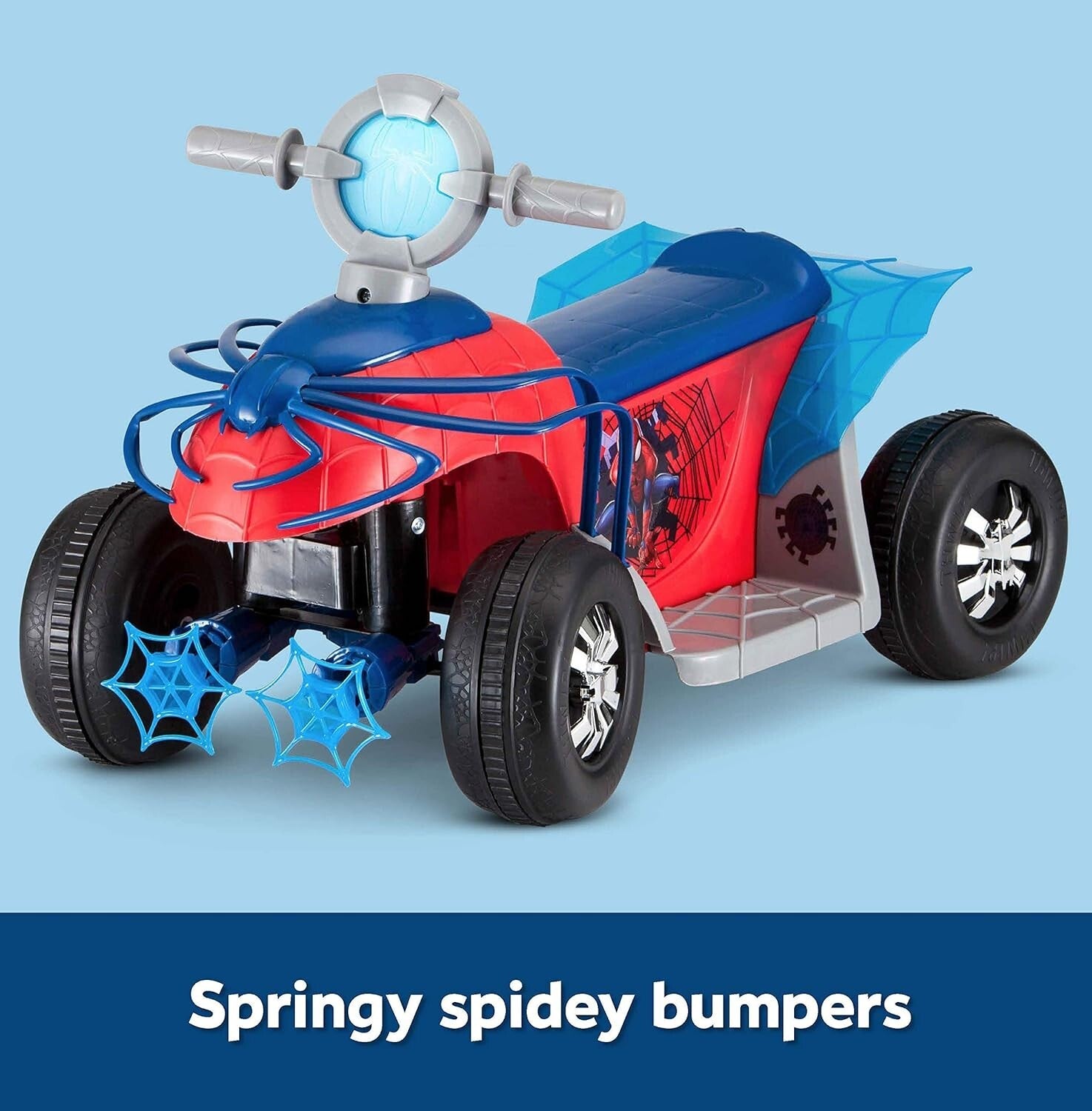 Fun and Safe Toddler Spider-Man Quad Ride-On, Max Weight 44 lbs, 6V Included