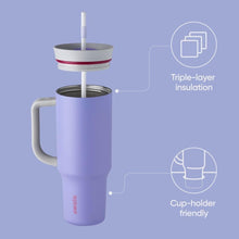 Load image into Gallery viewer, Light Purple 40 oz BPA-Free Insulated Tumbler with Straw – Perfect for On-The-Go