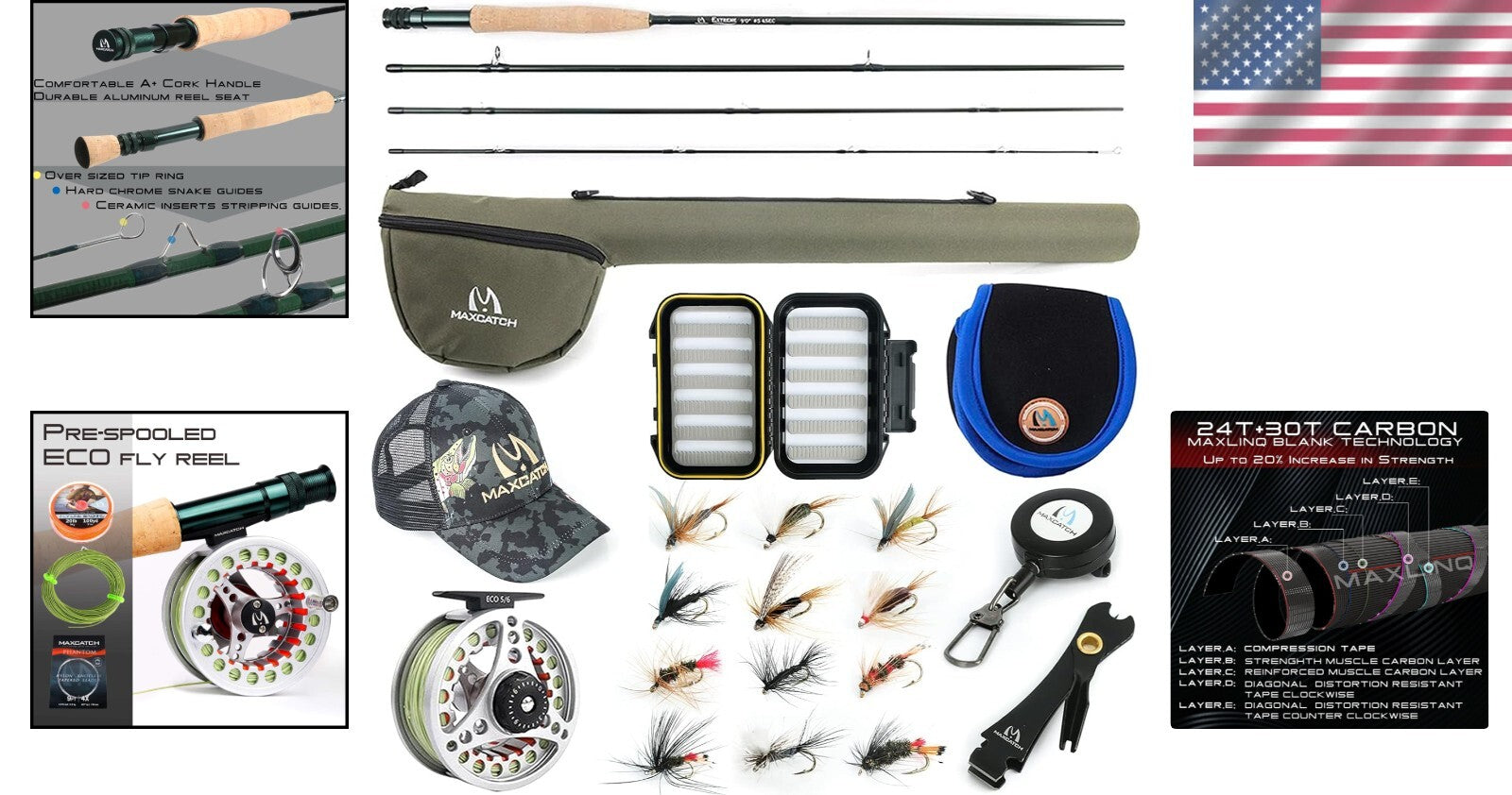 Versatile Fly Fishing Combo: 9ft Rod, Pre-Loaded Reel & Travel Case Included