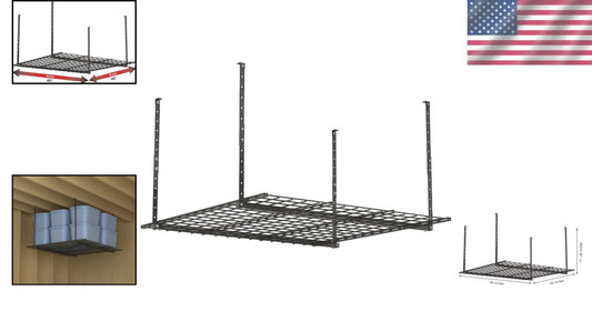 Durable 45-in x 45-in Overhead Storage Rack - Perfect for Garage Organization