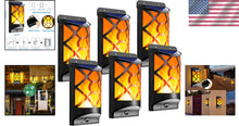 Load image into Gallery viewer, Realistic 3D Flickering Solar Flame Lights - 66 LEDs Outdoor Wall Lanterns
