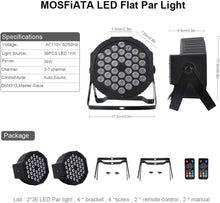 Load image into Gallery viewer, Versatile 6 Pack RGB Stage Lights - Remote Control, Hexagonal Design, 7 Modes