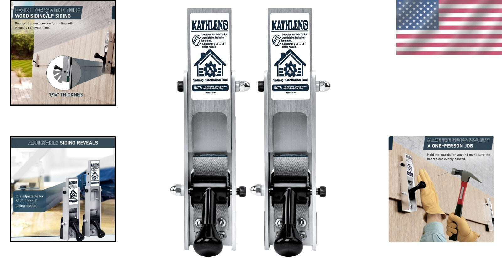 Aluminum Siding Installation Tool Kit for 7/16-Inch Wood/LP Siding - 2 Pack