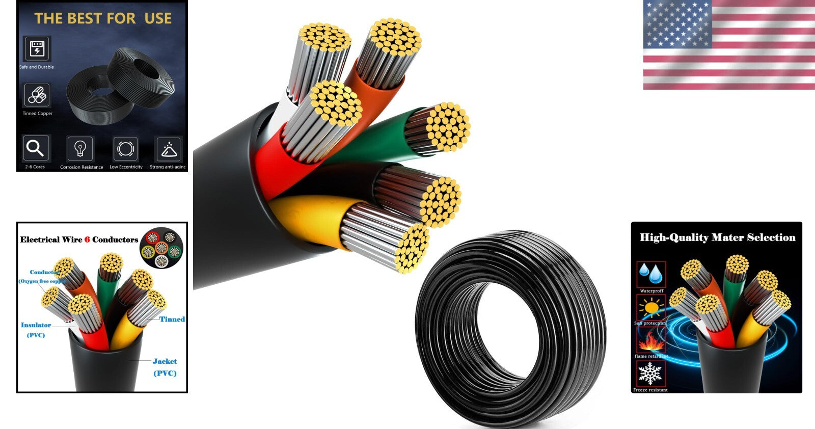 Versatile 33FT 16 AWG Flexible Electrical Wire - Ideal for Automotive & Speakers