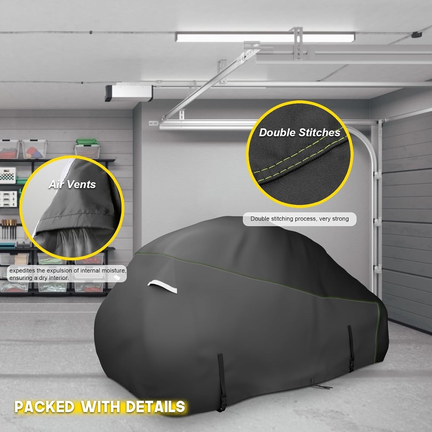 Durable Waterproof Mower Cover with Adjustable Straps - Fits Most 60" Models