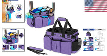 Load image into Gallery viewer, Professional Supply Organizer Caddy with 5 Compartments - Purple Cleaning Bag