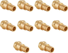 Load image into Gallery viewer, Pack of 10 1/2" Brass PEX-A Expansion Couplings for Reliable Pipe Connections