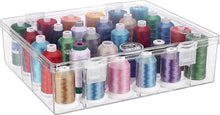 Load image into Gallery viewer, Superb Visibility Stackable Thread Storage Boxes - 2 Pack for Embroidery
