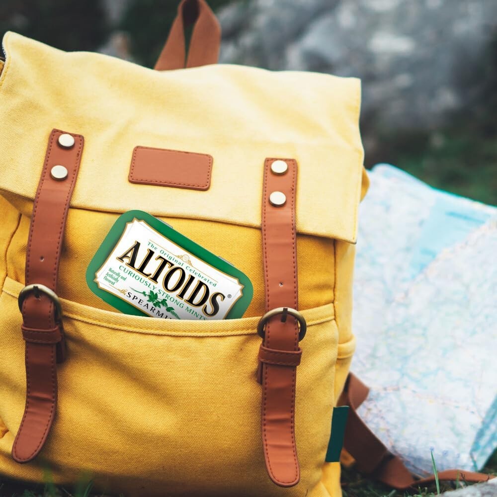 12 Packs of Spearmint Mints - Curiously Strong Breath Fresheners in Tins