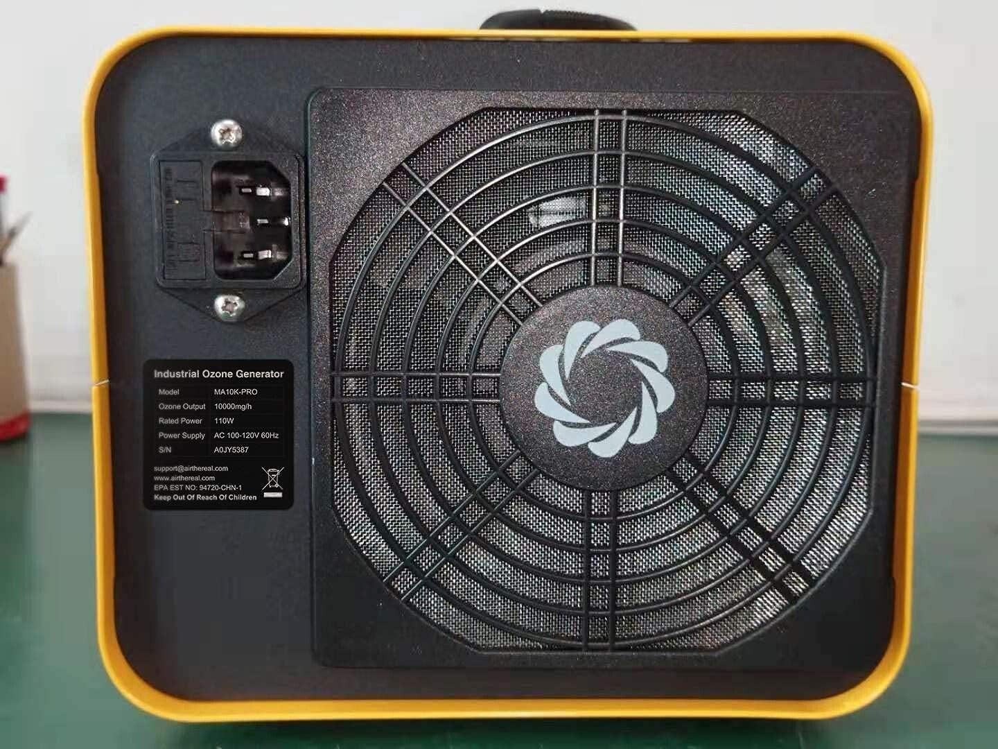 Efficient 10,000 mg/h Ozone Generator: Touch Control Air Deodorizer - Yellow