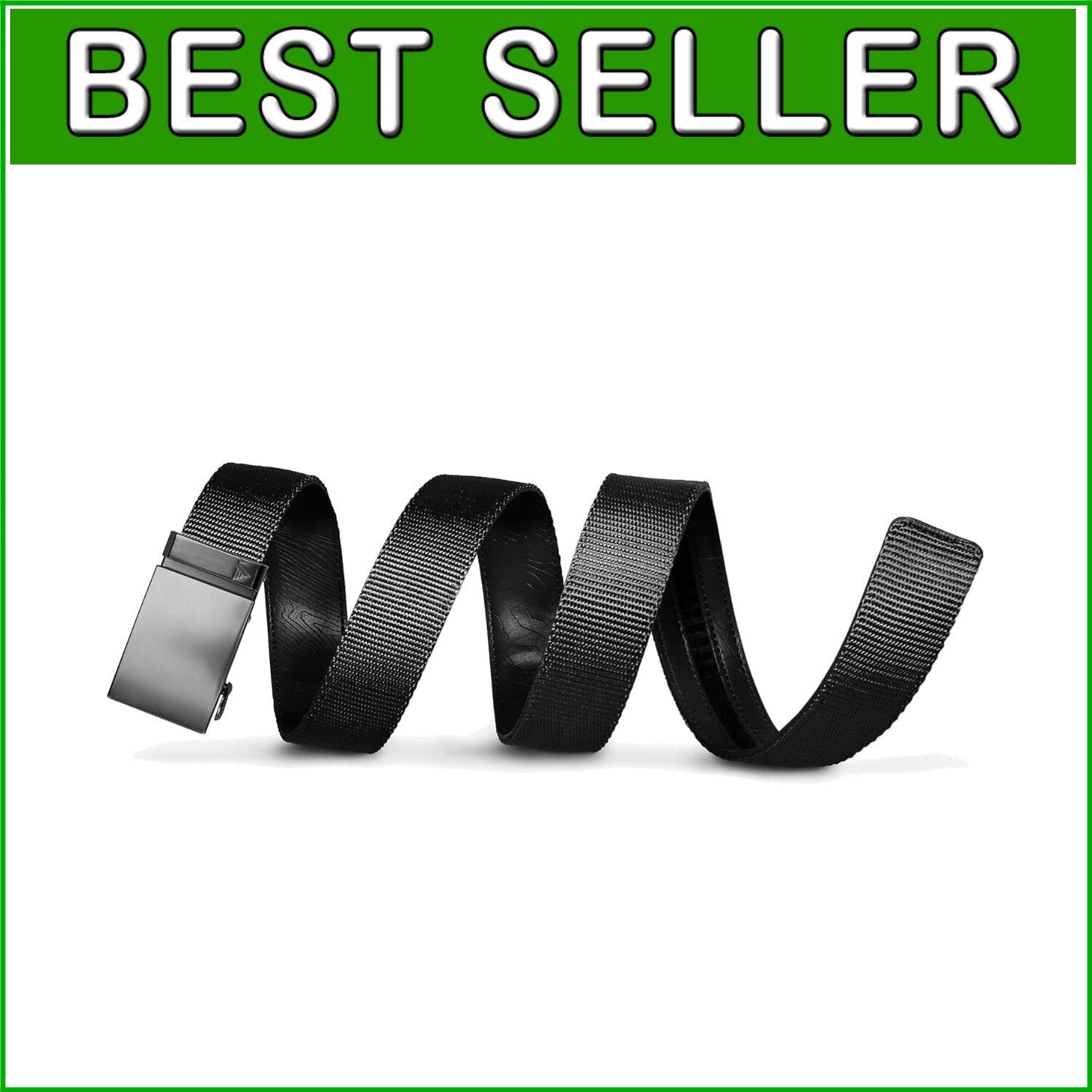 Flexible Nylon Ratchet Belt for Men - No Holes Design, Perfect Fit Every Time