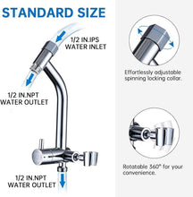 Load image into Gallery viewer, Universal 3-Way Shower Diverter with Low Handheld Holder - Glossy Chrome Design