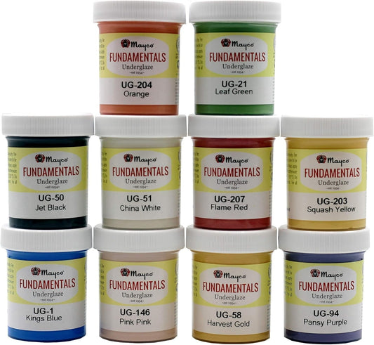 10 Vibrant Ceramic Underglaze Paint Colors for Clay and Bisque - Art Essentials