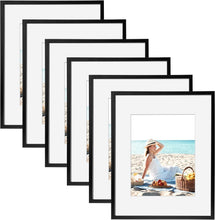 Load image into Gallery viewer, Thoughtful Gift Set - 12x16 Picture Frames in Polished Black Finish, Set of 6