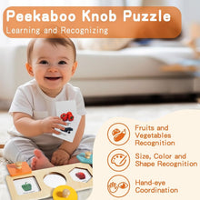 Load image into Gallery viewer, Baby Sensory Play Kit: Spinning Drum, Tissue Box &amp; Peekaboo Puzzle for Infants