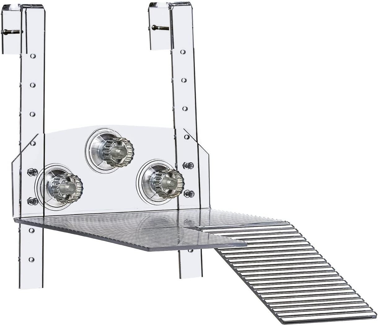 Adjustable Hanging Turtle Ramp - Modern Acrylic Basking Platform for Reptiles