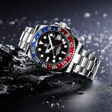Load image into Gallery viewer, Sapphire Glass Men's Automatic GMT Watch – Elegant 40MM Stainless Steel Design