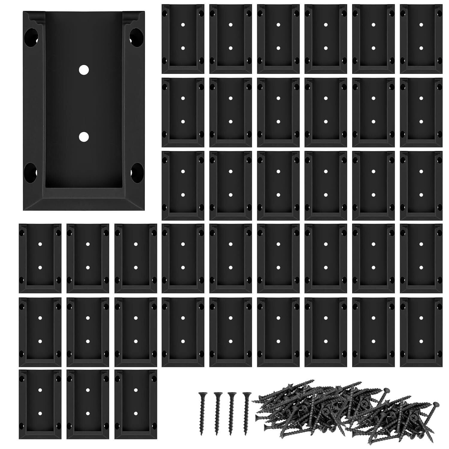 Corrosion-Resistant Deck Railing Brackets: 40 Connectors with 240 Black Screws