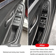 Load image into Gallery viewer, 7PCS BMW F10 F11 Door Handle Kit with Carbon Fiber Switch Panels - 2010-2016