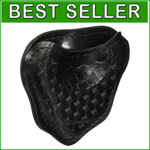 Load image into Gallery viewer, Professional Black Leather Handcuff Carrier - Fits Standard Cuffs and Duty Belts