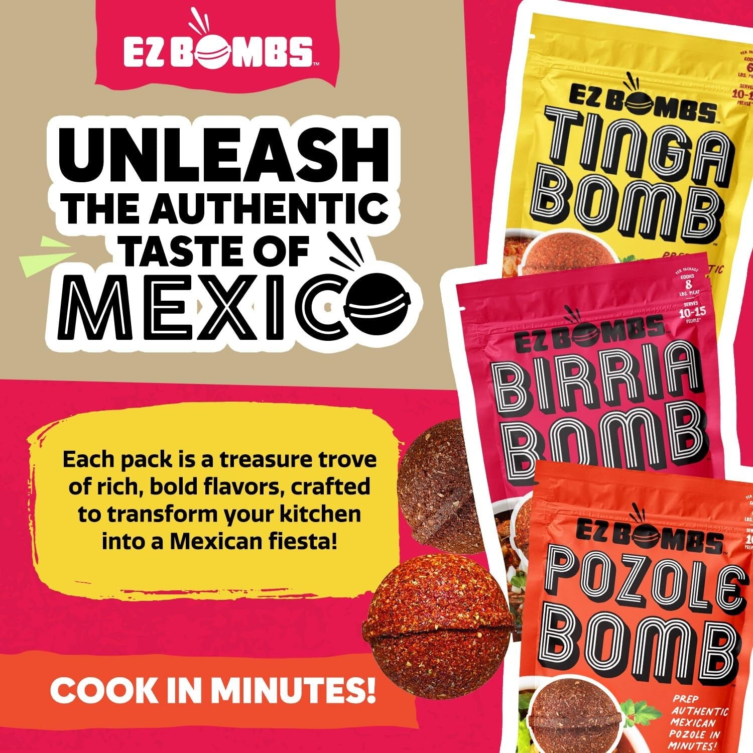 Gourmet Mexican Spice Mix - Pozole, Tinga & Birria Bombs for Restaurant Dishes