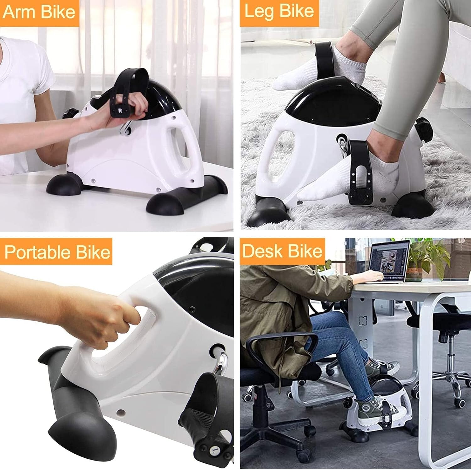 Lightweight Leg and Arm Mini Bike with LCD Monitor - Ideal for Daily Workouts