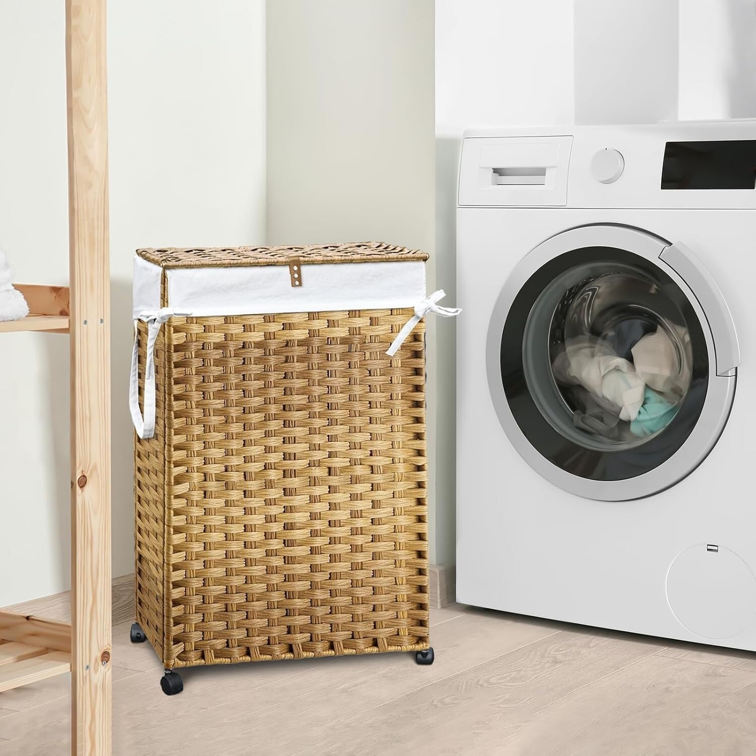 Foldable Wheeled Laundry Hamper with 3 Mesh Bags – Perfect for Delicates