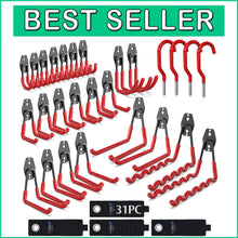 Load image into Gallery viewer, Premium Powder-Coated Garage Hooks Set - Secure Wall-Mounted Tool Organizer