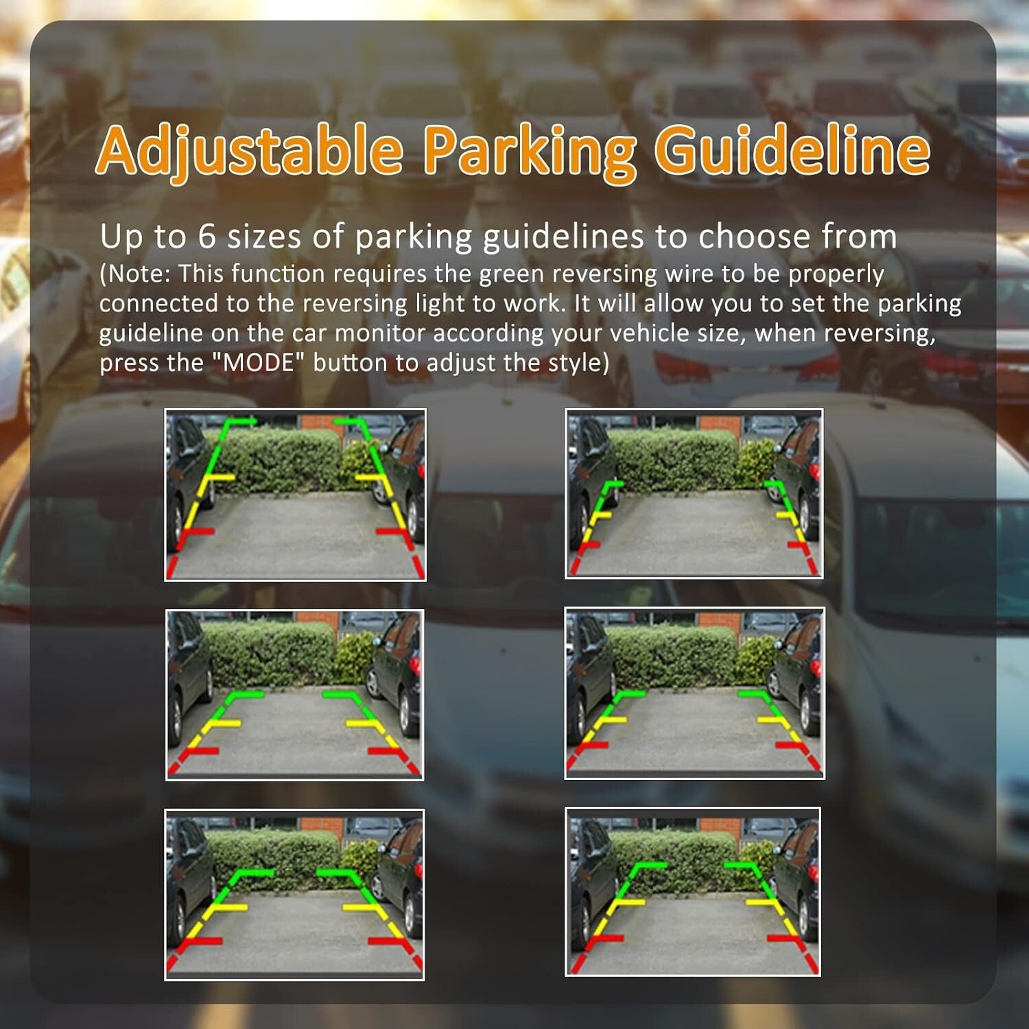 1080P Waterproof Car Backup Camera with 4.3" In-Mirror Monitor Clip-On Design